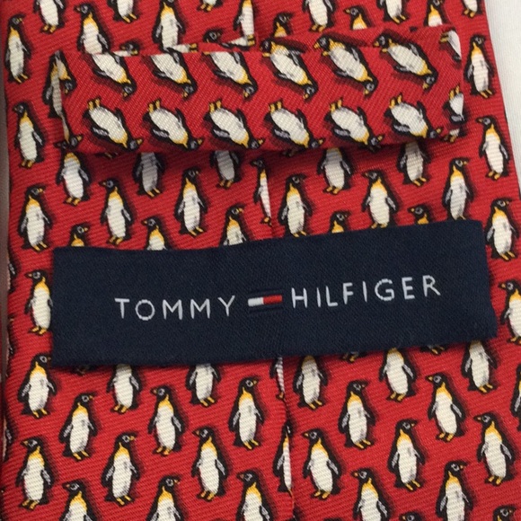 Tommy Hilfiger silk necktie. Penguins. - Picture 5 of 6